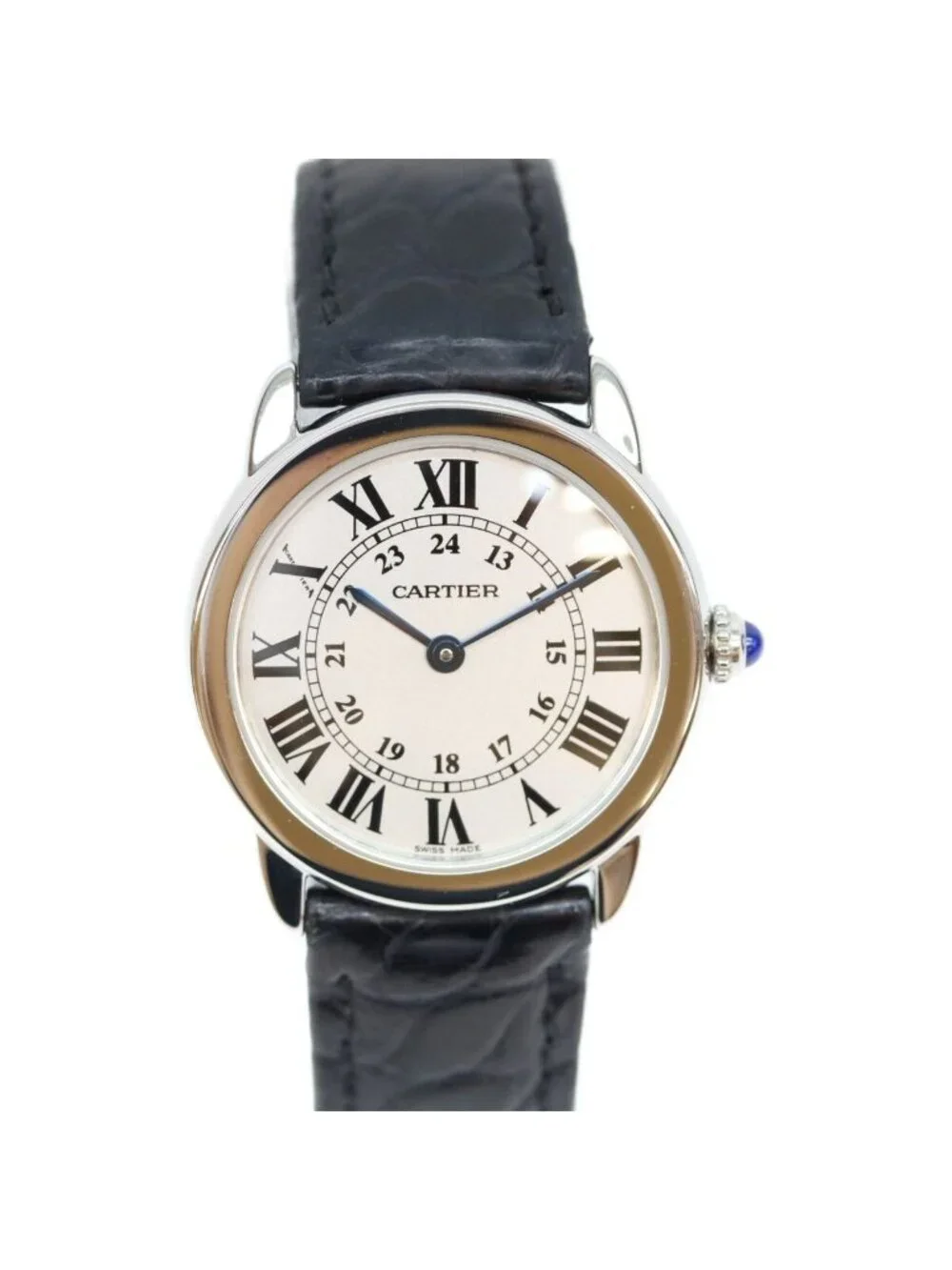 Cartier SS Ronde Solo SM Silver Roman Dial Watch